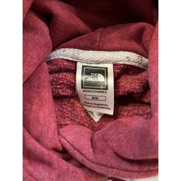 North Face Hoodie Sweater Mens Size Medium Long Sleeves Burgundy White Logo - Picture 4 of 4